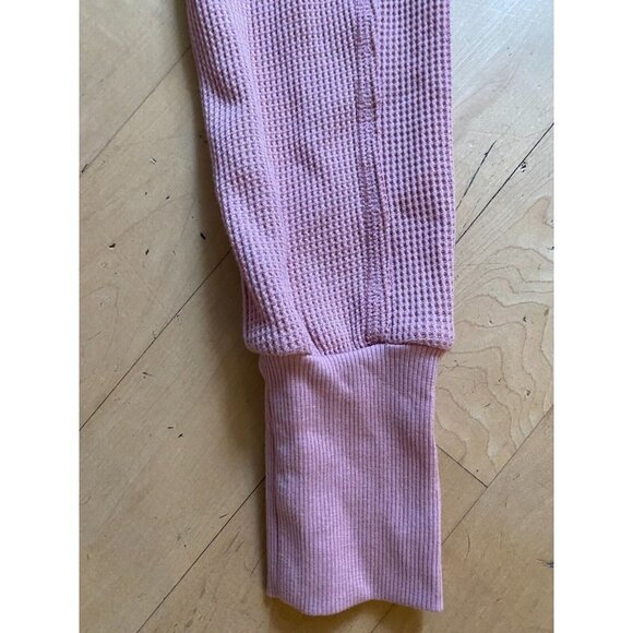 TWENTY Montreal "Everest" Sz Small BNWOT Thermal Waffle Jogger Pink - Picture 3 of 8